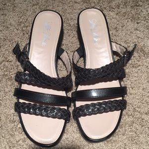 Life Stride Black Sandals